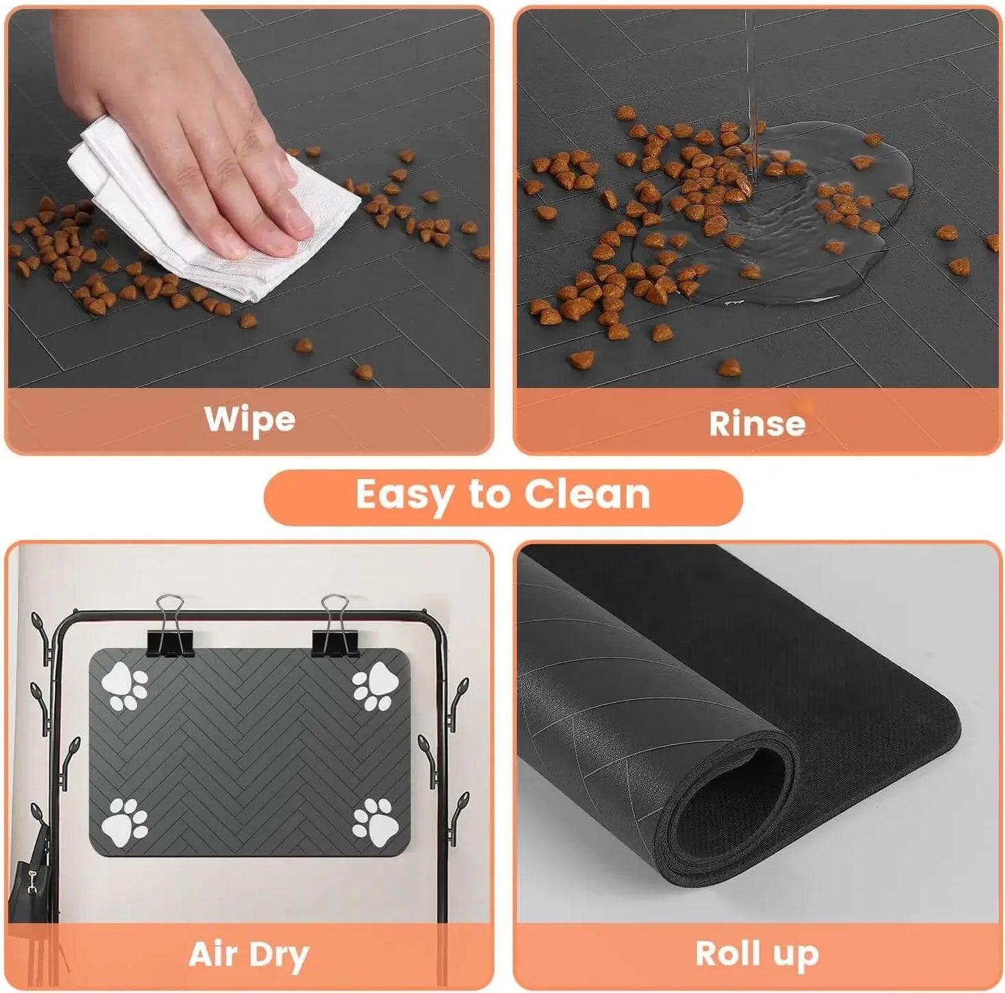 Keep Your Floors Spotless: Premium Spill-Proof Pet Feeding Mat